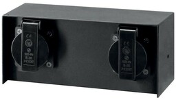Gniazdo elewacyjne 2x230V IP44 czarne