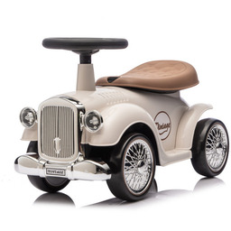 RETRO jeździk KREMOWY - ciche koła