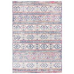 Dywan etno Denver Faa G004A white/dark blue