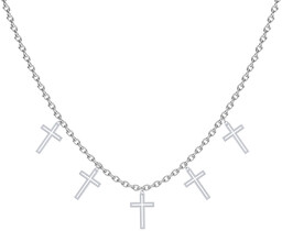 Naszyjnik z Krzyżykami Choker Srebro925