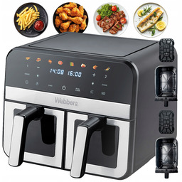 Frytkownica Beztłuszczowa Podwójna Air Fryer Dwukomorowa Ceramiczna Webber
