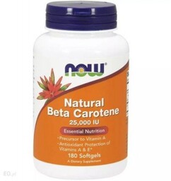 NOW Natural beta carotene- 180kaps.