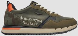 AERONAUTICA MILITARE Zielone męskie sneakersy Eco-leather AM, Rozmiar
