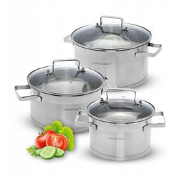 Zestaw Garnków Indukcja Komplet Garnki Ze Stali Nierdzewnej