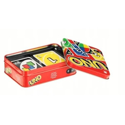 Uno Deluxe Metalowa Puszka Kolekcjonerska gra karciana Mattel