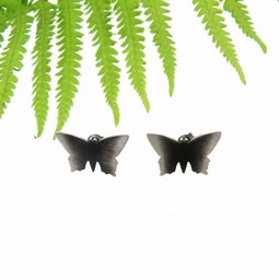 Kolczyki srebrne - Butterfly gray II