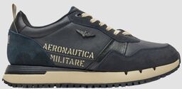 AERONAUTICA MILITARE Granatowe męskie sneakersy Eco-leather AM