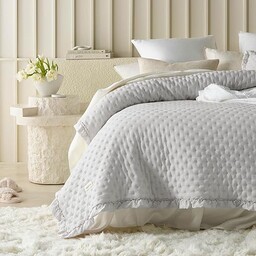 ROOM99 Molly Elegancka narzuta w kolorze jasnoszarym, 200