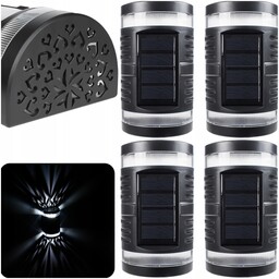 4x Solarna Lampa Led Ogrodowa Elewacyjna Kinkiet Led