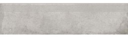 Gres szkliwiony stopnica DIVERSO light grey mat 8mm