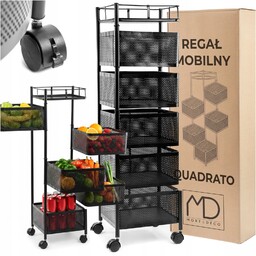 Regał kuchenny mobilny metalowy stolik na kółkach 5