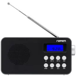 Raven ERADP002 Radio FM Czarny Radioodbiornik
