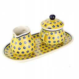 Zestaw cukierniczka i mlecznik Ceramika Artystyczna Bolesławiec