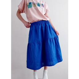 Pakamera Spódnica z kieszeniami FALA len 100%