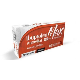 Ibuprofen MAX Aurovitas 400mg, 10 kapsułek