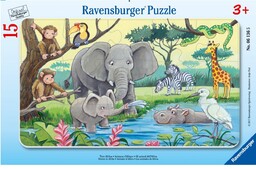 Ravensburger PUZZLE 15 AFRYKAńSKIE ZWIERZęTA
