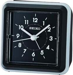 Seiko Budzik, tworzywo sztuczne, standard, czarny, Standard, budzik