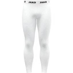 JAKO Uniseks długie legginsy funkcyjne, białe, L