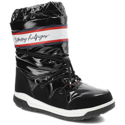 Czarne Śniegowce Tommy Hilfiger Damskie Buty
