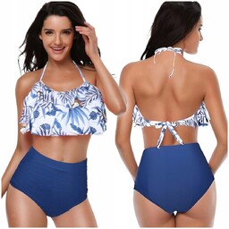 Strój Kąpielowy Dwuczęściowy Bikini, Modelujący Z Wysokim Stanem,