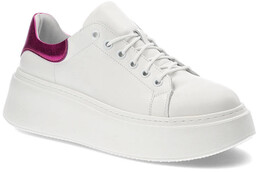 Damiss Białe Sneakersy Wygodne Skórzane Buty Damskie