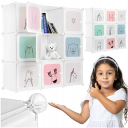 Szafka modułowa regał Esla dziecięcy 9 półek