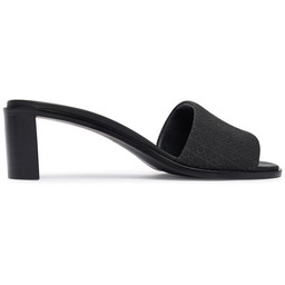 Klapki Calvin Klein Block Heel Sandal Aop HW0HW03016