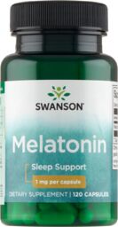 Swanson Melatonin, melatonina 1 mg, 120 kapsułek