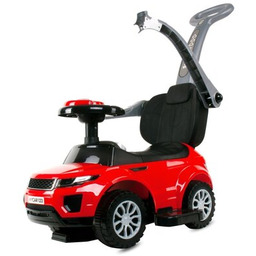 SUN BABY Jeździk Sport Car Czerwono-Czarny rączka