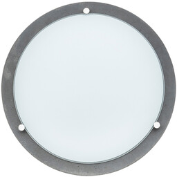 Lampa Sufitowa Rocky 2xE27 Max.40W Szary Beton/Białe Szkło