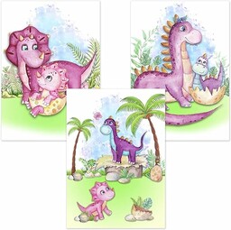 ALLEOVS  - Plakat dekoracyjny do pokoju dinozaurów