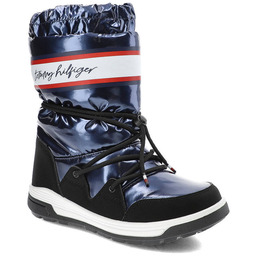 Granatowe Śniegowce Tommy Hilfiger Damskie Buty