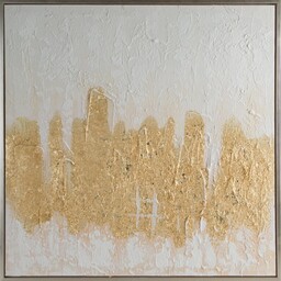 Eurofirany Obraz 643 80x80 biały złoty abstrakcja ręcznie