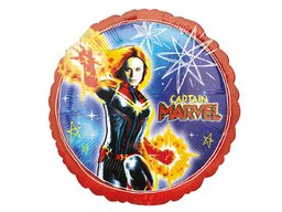 Balon foliowy okrągły Kapitan Marvel - 46 cm