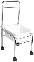 BRODZIK DO PEDICURE NA KÓŁKACH CHROM