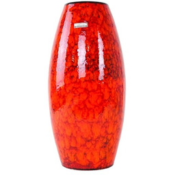 Pakamera Wazon ceramiczny czerwony, niemiecki design, lata 60,