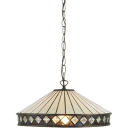 Lampa wisząca witrażowa kolorowa 11219660W z serii Tiffany