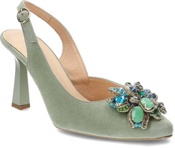 Kordel Zielone Czółenka Eleganckie Buty Damskie
