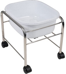 BRODZIK DO PEDICURE PROSTY Z KÓŁKAMI CHROM