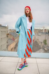 Pakamera Bawełniany płaszcz Pola blue