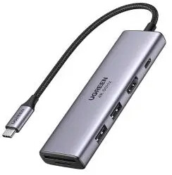 UGREEN CM511 USB-C do 2x USB,HDMI, USB-C, TF/SD