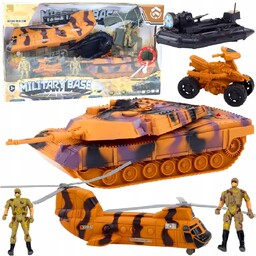 Duży Zestaw Militarny Helikopter Czołg Quad Ponton Wojsko