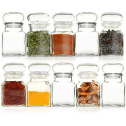 Pojemnik na przyprawy szklany 120 ml 10 szt.