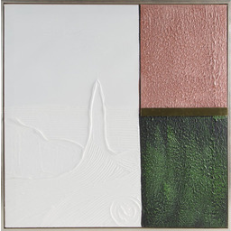 Eurofirany Obraz 645b 80x80 biały zielony prostokąty ręcznie