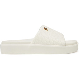 Klapki Tommy Hilfiger Platform Monogram Poolslide FW0FW08526 Biały