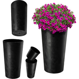 Doniczka na kwiaty Merag 30cm czarny beton