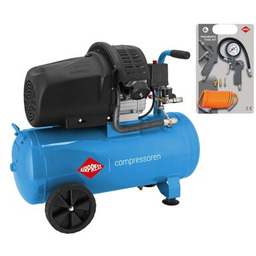 AIRPRESS Kompresor dwutłokowy HL 425-50 + Zestaw akcesoriów