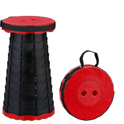 Relaxdays Stołek teleskopowy, HLP: 44,5x25x25, regulowany, z paskiem