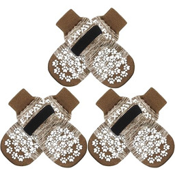 EXPAWLORER Dwustronne antypoślizgowe skarpetki dla psów łapy zatrzymują