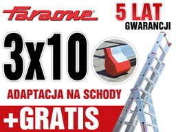 DRABINY drabina aluminiowa 3x10 FARAONE 8 m